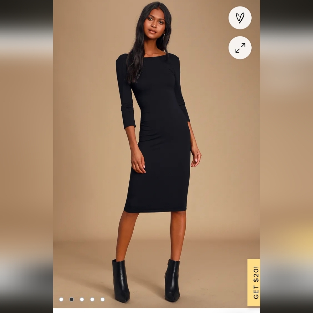Lulu's midi low cut back dress